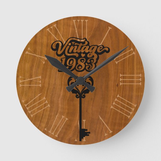 1983ヴィンテージアクリル製壁時計 ラウンド壁時計 (正面)