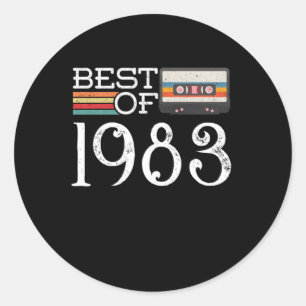 1983ヴィンテージ37th誕生日アニバーサリーギフト ラウンドシール