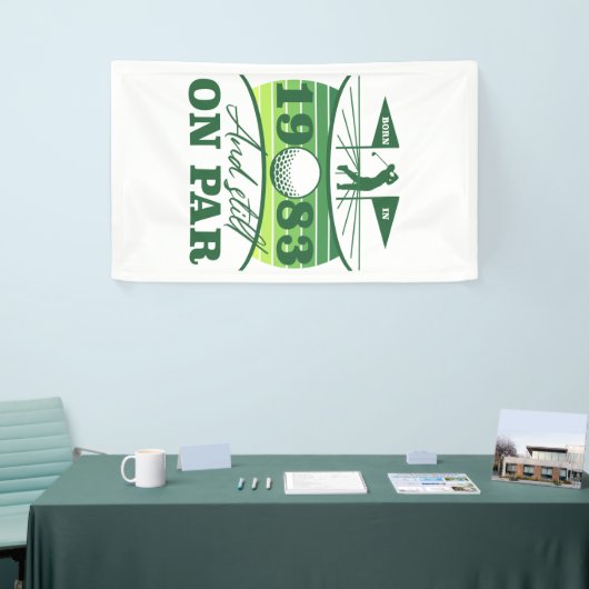 1983年おもしろいゴルファー40歳の誕生日 横断幕 (トレードショー)