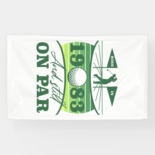 1983年おもしろいゴルファー40歳の誕生日 横断幕 (横)