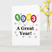 1983年すばらしい年の誕生日 カード (黄色い花)