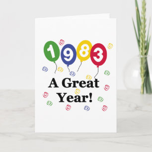 1983年すばらしい年の誕生日 カード