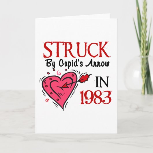 1983年にキューピッドの矢によって打たれる シーズンカード (正面)