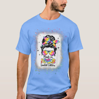 1983年に作られた誕生日漂白絞り染めメスパンを見る Tシャツ