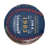 1983年の生まれ1983年モノグラム写真伝説ブルー 野球ボール (正面左)
