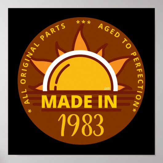 1983年の誕生日おもしろいプレゼント ポスター (正面)