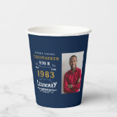 1983年の40生まれ歳の写真テンプレート伝説 紙コップ (裏面)