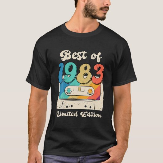 1983年カセットテ最高のープ40位の40歳の贈り物 Tシャツ (正面)