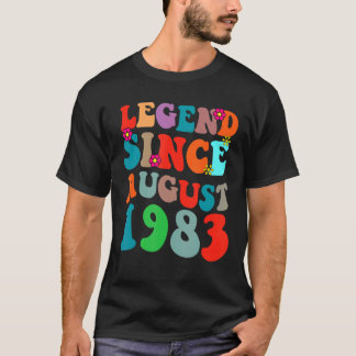 1983年以威厳がある降の伝説ヴィンテージ誕生日レトロVi Tシャツ