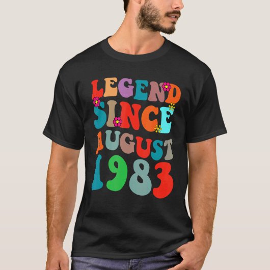 1983年以威厳がある降の伝説ヴィンテージ誕生日レトロVi Tシャツ (正面)