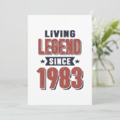 1983年以来の生きた伝説の誕生日ギフト 招待状 (スタンド正面)