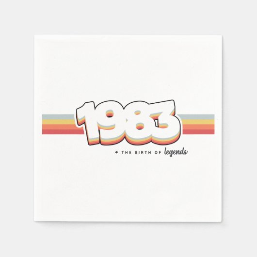 1983年伝説の誕生 スタンダードカクテルナプキン (正面)