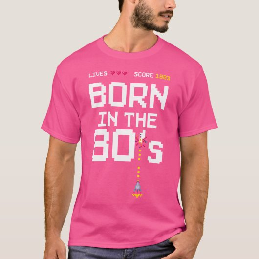 1983年生まれのレトロゲーマーに捧ぐ80年代誕生日プレゼント Tシャツ (正面)