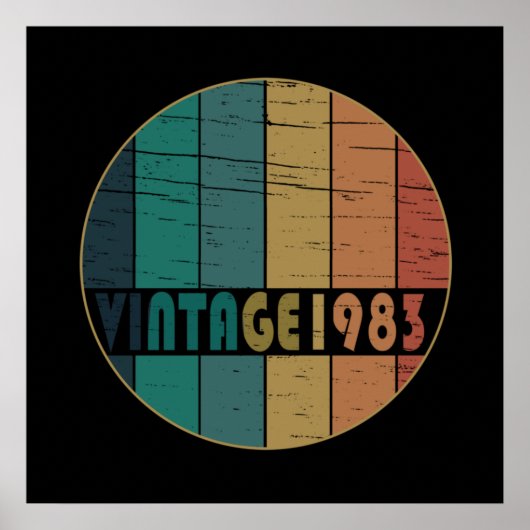 1983年生まれのヴィンテージバースデー ポスター (正面)