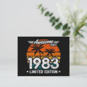 1983年生まれ限定復刻版レトロかっこいい1983年から ポストカード (スタンド正面)