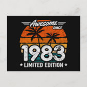 1983年生まれ限定復刻版レトロかっこいい1983年から ポストカード (正面)