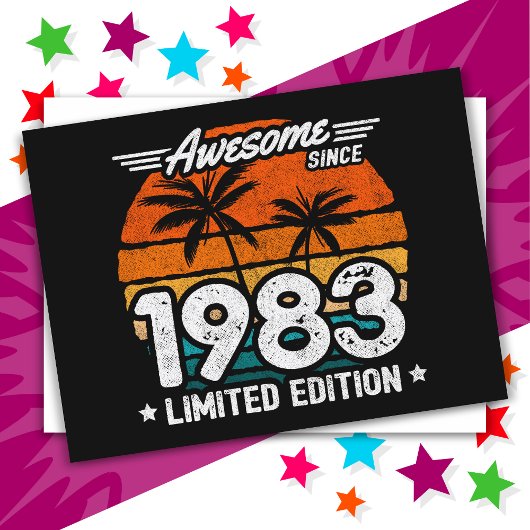 1983年生まれ限定復刻版レトロかっこいい1983年から ポストカード
