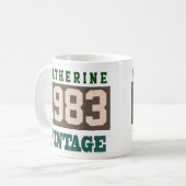1983年生まれ 誕生日お祝い コーヒーマグカップ (正面左)