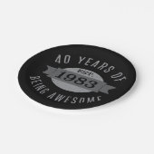 1983年素晴らし40歳の誕生日 ペーパープレート (アングル)