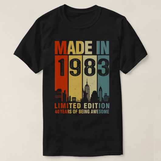1983年限定40年作40歳 Tシャツ (デザイン正面)
