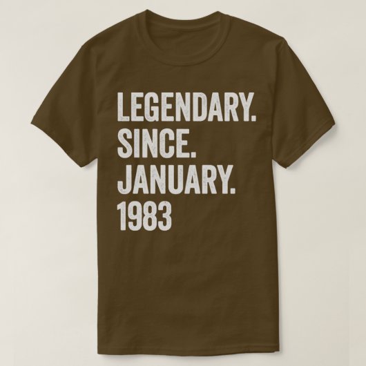 1983年1月40日の誕生以来40年の伝説 Tシャツ (デザイン正面)