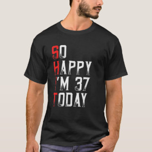 1983年37歳で37生まれ歳で幸せおもしろいだ Tシャツ