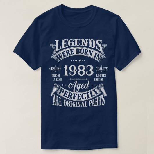 1983年39日39誕生日ティー生まれヴィンテージレジェンズ Tシャツ (デザイン正面)