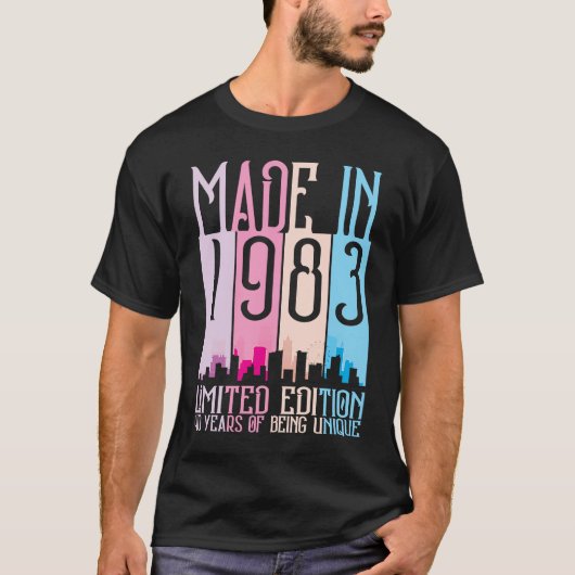 1983年40年の誕生日で作らユニークれる Tシャツ (正面)