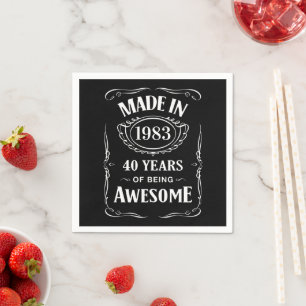 1983年40年の2023年素晴らし作 スタンダードカクテルナプキン