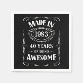 1983年40年の2023年素晴らし作 スタンダードカクテルナプキン (正面)