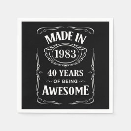 1983年40年の2023年素晴らし作 スタンダードカクテルナプキン