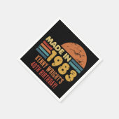 1983年40歳の誕生日に誕生 スタンダードカクテルナプキン (角)