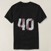 1983年40歳の誕生日ギフト野球ソフトボール40年 Tシャツ (デザイン正面)