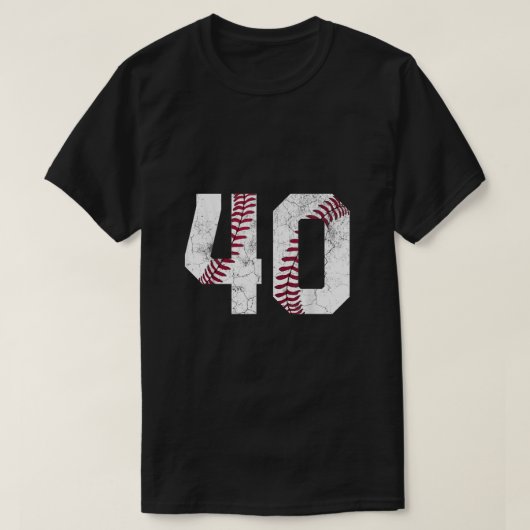 1983年40歳の誕生日ギフト野球ソフトボール40年 Tシャツ (デザイン正面)