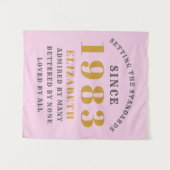 1983年40歳生まれ生誕祭名Pink Grayを追加 タペストリー (正面(横))