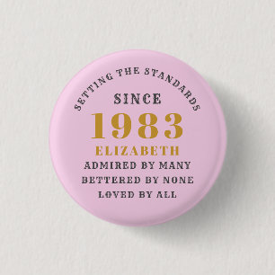 1983年40歳生まれ生誕祭名Pink Grayを追加 缶バッジ
