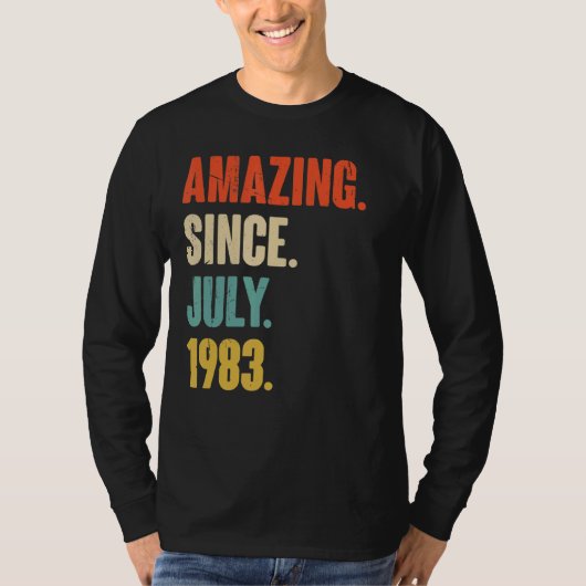 1983年7月以来の驚き39歳のギフト39th Bir Tシャツ (正面)