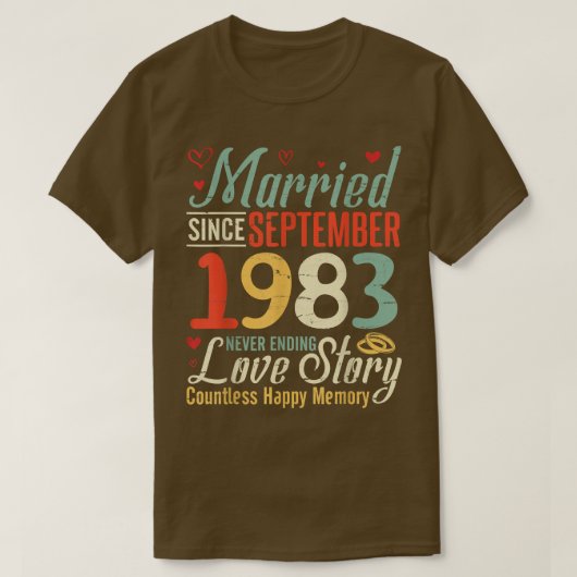 1983年9月結婚 永遠の愛の物語 Tシャツ (デザイン正面)