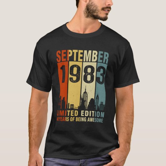 1983年9月40歳素晴らし Tシャツ (正面)