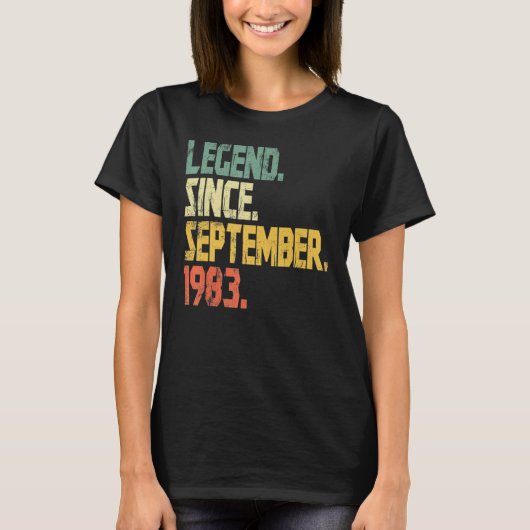 1983年9月49th Bir以来39歳の伝説 Tシャツ (正面)