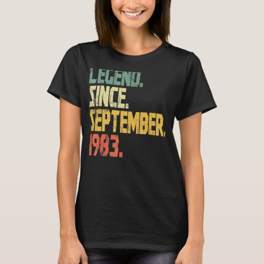 1983年9月49th Bir以来39歳の伝説 Tシャツ (正面)
