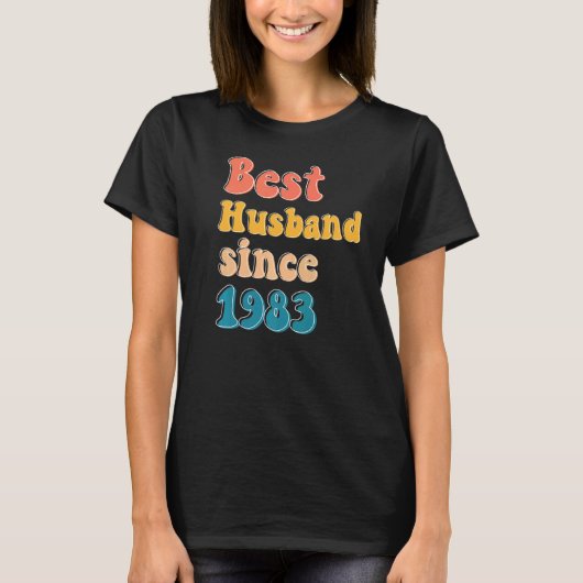 1983最高の年の男結婚性の夫は Tシャツ (正面)