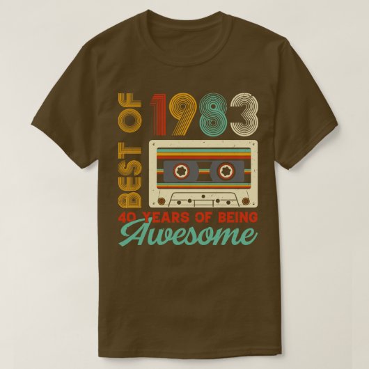 1983最高の年限定版誕生日1 Tシャツ (デザイン正面)
