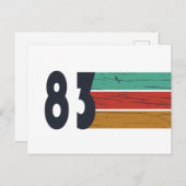 1983生まれ年のヴィンテージ誕生日ギフト シーズンポストカード (正面/裏面)
