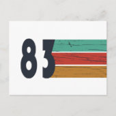 1983生まれ年のヴィンテージ誕生日ギフト シーズンポストカード (正面)