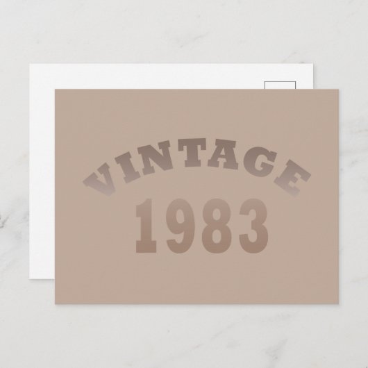 1983生まれ年のヴィンテージ誕生日ギフト シーズンポストカード (正面/裏面)