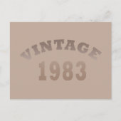 1983生まれ年のヴィンテージ誕生日ギフト シーズンポストカード (正面)