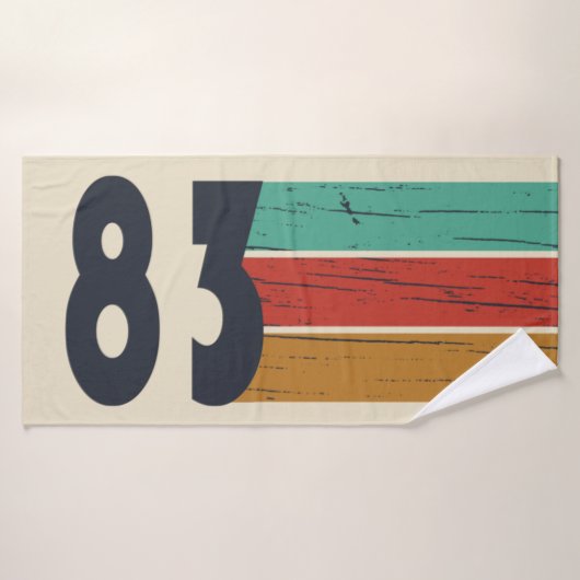 1983生まれ年のヴィンテージ誕生日ギフト バスタオル (バスタオル)