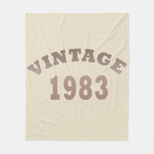 1983生まれ年のヴィンテージ誕生日ギフト フリースブランケット (正面)