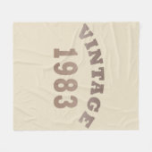 1983生まれ年のヴィンテージ誕生日ギフト フリースブランケット (正面(横))